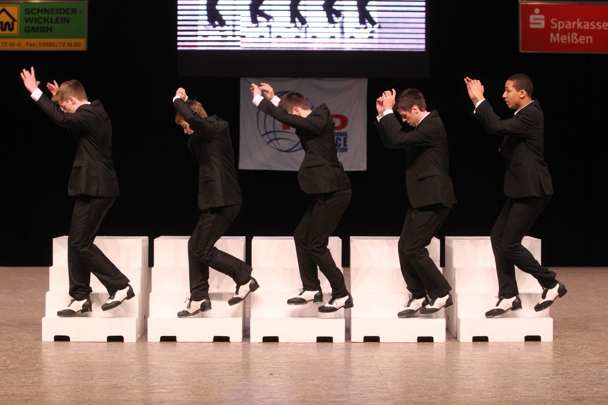 Team UK dancers mid-performance