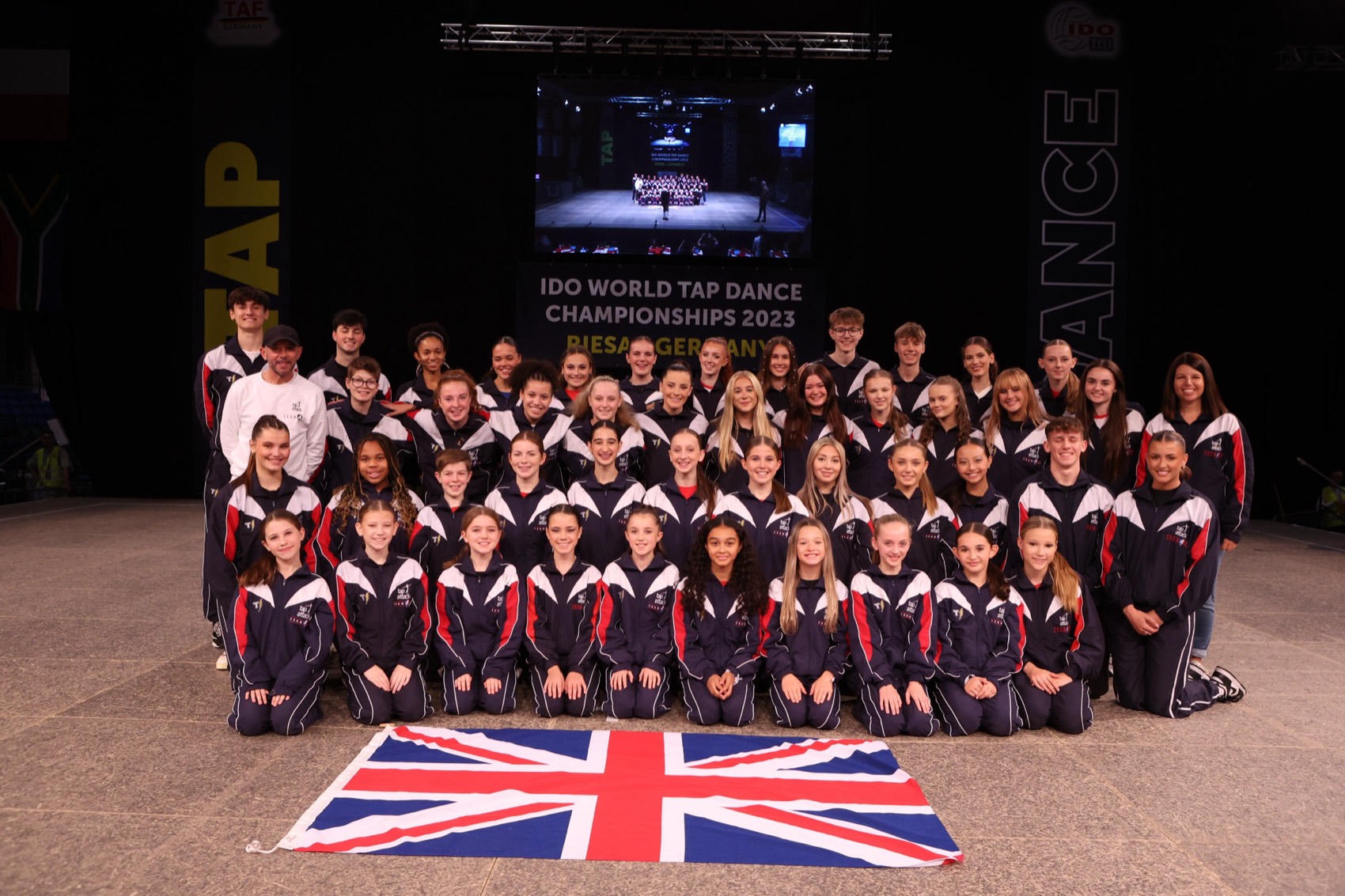 The Team UK squad at the IDO World Tap Dance Championships 2023